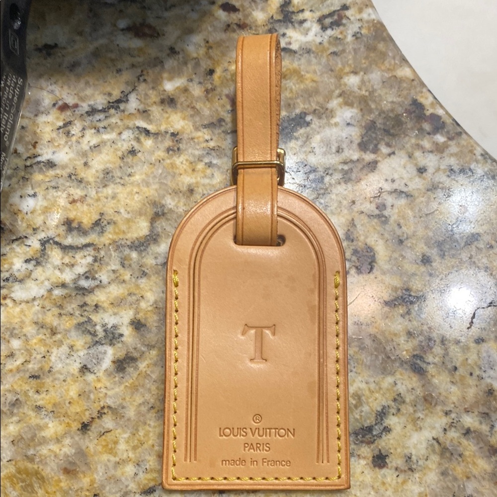 Louis Vuitton Tan Luggage Tag